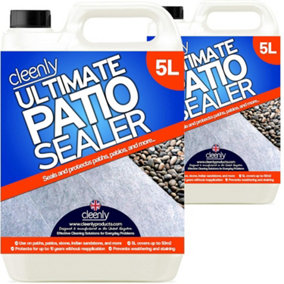Cleenly Ultimate Patio Sealer - Patio & Driveway Sealant to Prevent Weathering & Stains 10L