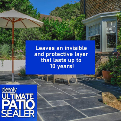 Cleenly Ultimate Patio Sealer - Patio & Driveway Sealant to Prevent Weathering & Stains 10L