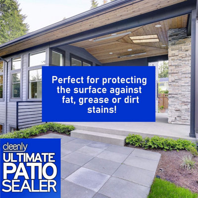 Cleenly Ultimate Patio Sealer - Patio & Driveway Sealant to Prevent Weathering & Stains 15L