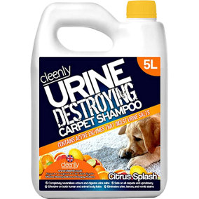 Cleenly Urine Destroying Enzyme Carpet Shampoo Cleaning Detergent (5 litres) - Digests Urine Salts