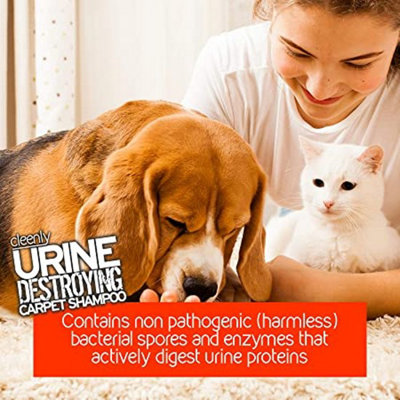 Cleenly Urine Destroying Enzyme Carpet Shampoo Cleaning Detergent (5 litres) - Digests Urine Salts - 6