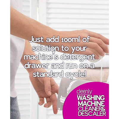 Cleenly Washing Machine Cleaner and Descaler. Eliminates Dirt, Smells, Grime & Prevents Bacteria Build Up 10L
