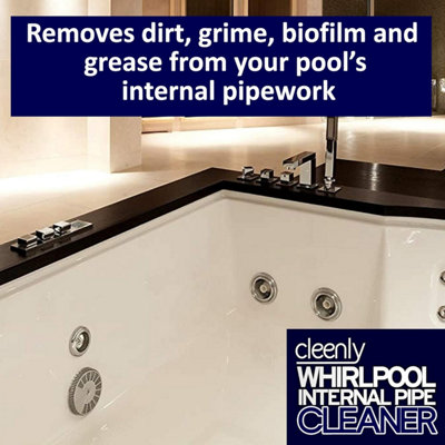 Cleenly Whirlpool Internal Pipe Cleaner - Removes Dirt, Grime,Oil & Odours from Hot Tub, Spa and Pool Pipework (1 Litre)