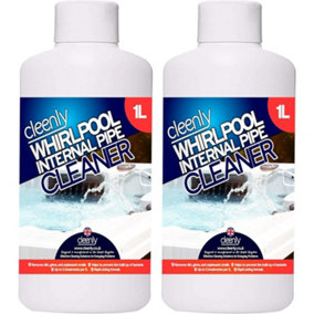 Cleenly Whirlpool Internal Pipe Cleaner Removes Dirt Grime Oil & Odours from Hot Tub Spa and Pool Pipework (2 Litre)