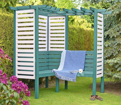 Clematis 6 x 6 Feet Pressure Treated Corner Arbour - 3