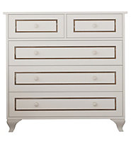 CLEMENT 3+2 Chest Of Drawers in White colour