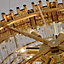 CLEO - CGC Polished Gold & Crystal Extra Large Chandelier
