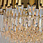 CLEO - CGC Polished Gold & Crystal Extra Large Chandelier