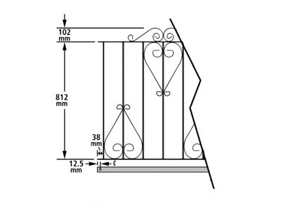 CLEVE Metal Scroll Double Driveway Garden Gate 2743mm GAP x 914mm High CDZP16