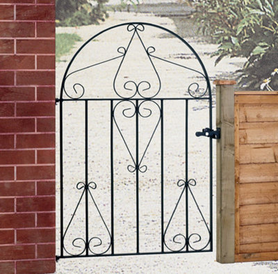 CLEVE Metal Scroll Low Bow Top Garden Gate 838mm GAP x 1181mm High CLBZP51 - 3