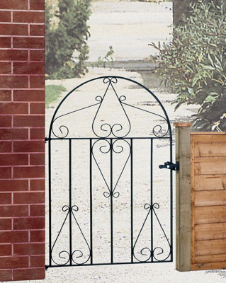CLEVE Metal Scroll Low Bow Top Garden Gate 914mm GAP x 1219mm High CLBZP52