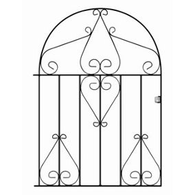 CLEVE Metal Scroll Low Bow Top Garden Gate 991mm GAP x 1257mm High CLBZP53
