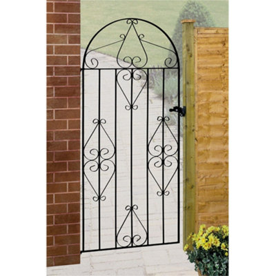 CLEVE Metal Scroll Tall Bow Top Garden Gate 914mm GAP x 1830mm High CBZP42 - 3