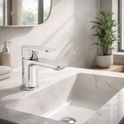 Clever Cardona Mini Mono Basin Mixer Chrome - Compact Bathroom Tap ...
