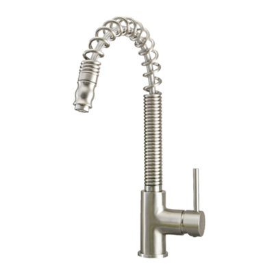 Clever Chef Kitchen Sink Mixer Tap With Pull Out Spout Brushed Nickel