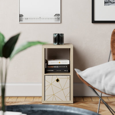Clever Cube Unit Oak Finish 1x2 (CUBE02496)