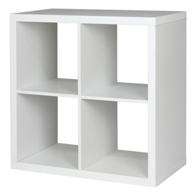 Clever Cube White Four Compartment Storage Unit