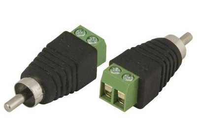 CLEVER LITTLE BOX - Phono Plug to 2x Screw Terminal Connector