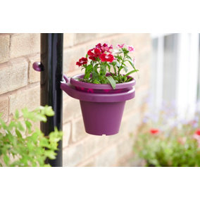 Clever Pots 20cm Orchid Round Plant Pot & Drainpipe Holder Pack Of 2