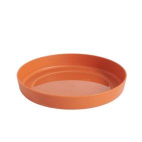 Clever Pots Round Plant Pot Tray Terracotta (One Size)