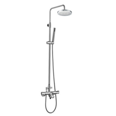 Clever Urban Thermostatic Shower System With 3 Outlets Chrome