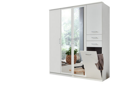 CLICK 4 Door 2 Drawer and 1 Mirror White