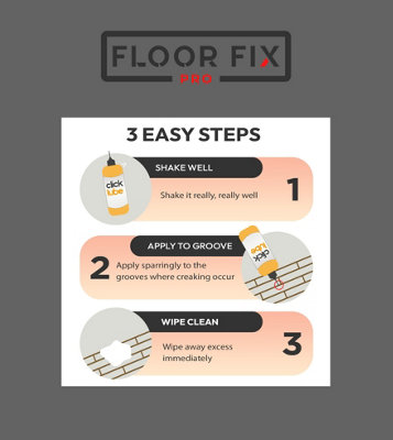 Click Lube From Floor-Fix Pro -  3 Room Pack Creaky Floor Repair Only purchase after testing with Squeaky Floor Treatment