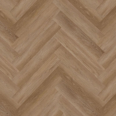 Click LVT Flooring SPC 5.5mm  Ash Brown Herringbone Wood Effect For Home & Commercial Use 1.9m² Per Pack