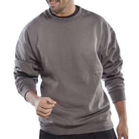 Click Polycotton Work Sweatshirt Jumper Grey - S