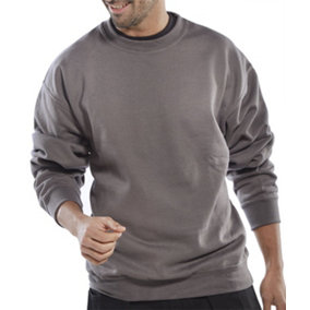 Click Polycotton Work Sweatshirt Jumper Grey - XL