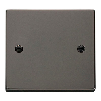 Click Scolmore Deco Blanking Plate 1 Gang Black Nickel - VPBN060