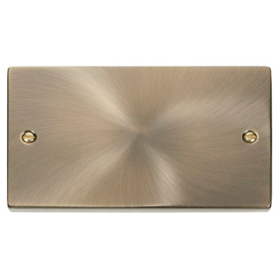 Click Scolmore Deco Blanking Plate 2 Gang Antique Brass - VPAB061
