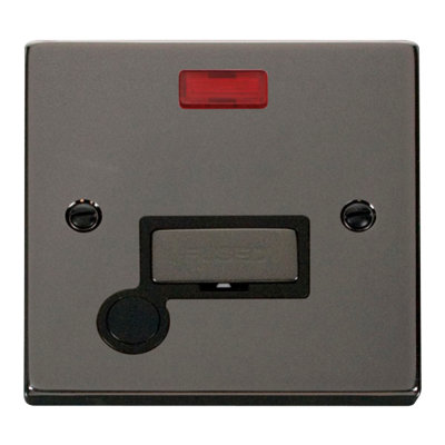 Click Scolmore Deco Flex Outlet Fused Spur Neon 13A Black Nickel - VPBN553BK