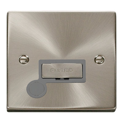 Click Scolmore Deco Flex Outlet Fused Spur Unit 13A Satin Chrome - VPSC550GY