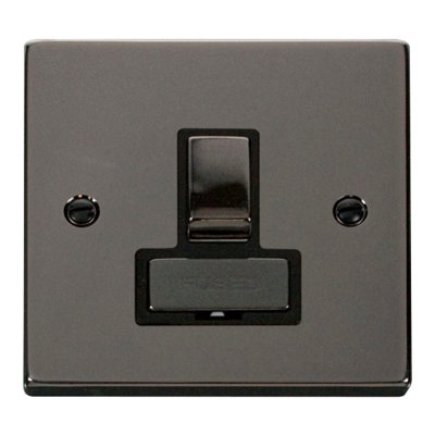 Click Scolmore Deco Switched Fused Spur Unit 13A Black Nickel - VPBN751BK