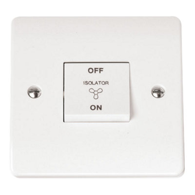 Click Scolmore Mode Fan Isolation Switch 20A 3-Pole White - CMA020