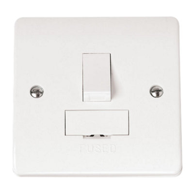 Click Scolmore Mode Switched Fused Spur Unit 13A 1 Gang DP White - CMA651