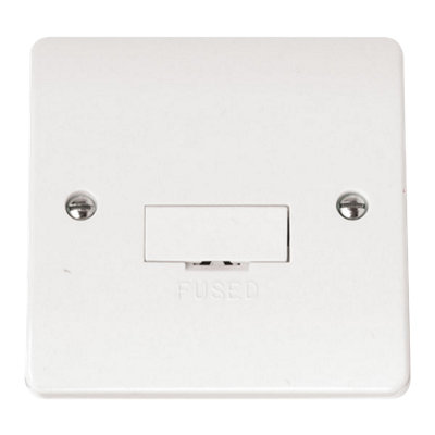 Click Scolmore Mode Un-Switched Fused Spur Unit 3A 1 Gang White - CMA649