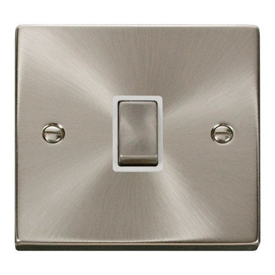 Click VPSC722WH Deco 20A 1 Gang Switch Satin Chrome