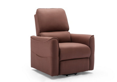Clifton Electric Fabric Single Motor Rise Recliner Lift Mobility Tilt Chair (Brown)