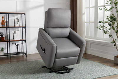 Clifton Electric Fabric Single Motor Rise Recliner Lift Mobility Tilt Chair (Grey)