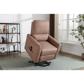 Clifton Electric Fabric Single Motor Rise Recliner Lift Mobility Tilt Chair (Mocha)