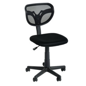 Clifton Standard Computer Chair Armless in Black