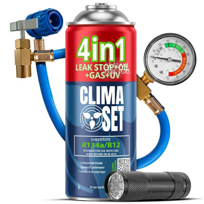 Climaset - Full Kit AC R 134 a 4 in 1, Gas Replacement, For cars 1994 ...
