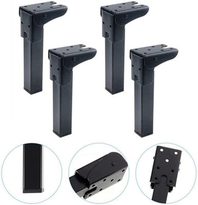 Clip-on Folding Table Legs (4 Pcs) Self-Locking Hinge - Modern Coffee ...