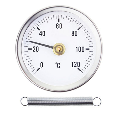 Clip On Hot Water Pipe thermometer 0-120C 63MM Radiator Thermometer Balancing Temperature Gauge