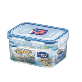 Clip Top Snack Tub Food Storage Container 470ml Rectangular Air Tight Storage