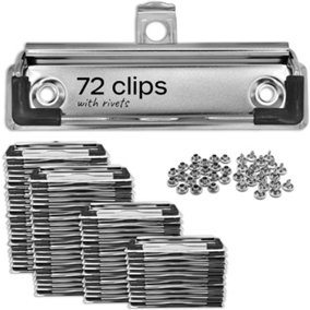 Clipboard Clips for Clipboard Spring Clips Replacement, Spring Loaded Surface Mountable Clips with Retractable Hanging H