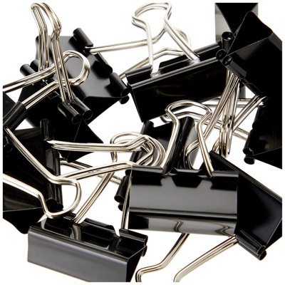 Clipper 32mm Foldback Clip - Black (Pack of 100)