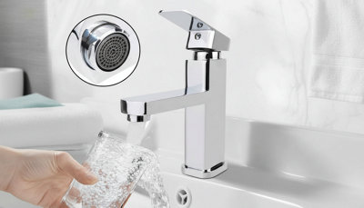 Cloakroom Basin Mono Mixer Tap Chrome & Fixings without Waste